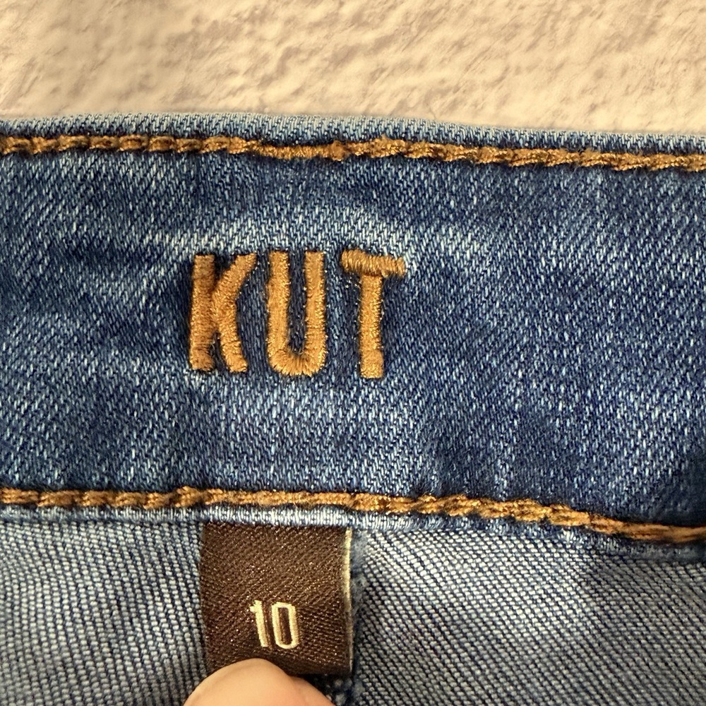 Kut From the Kloth Jeans Women's Size 10 Fab AB Crop Skinny Denim - Picture 6 of 11